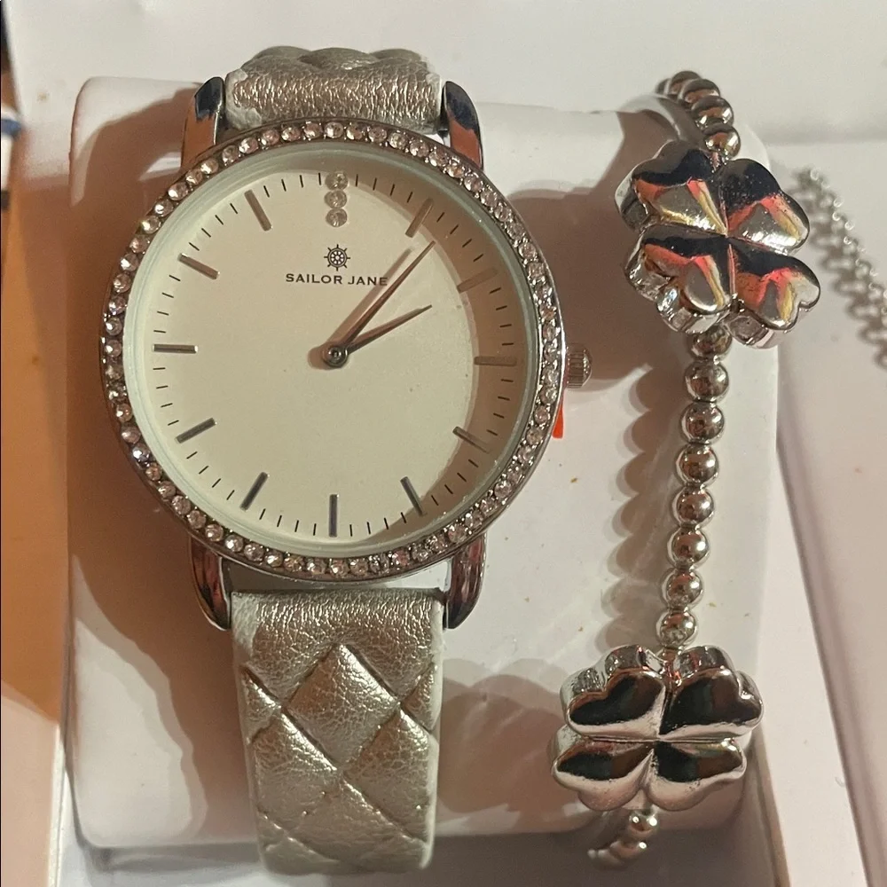 Sailor Jane - NWOT - Silver Watch and Necklace Set